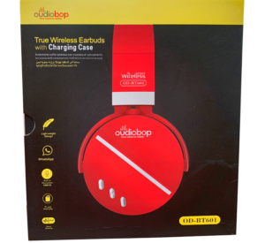 Wireless headphones with charging cable