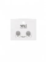 Artificial jewellery stud earrings with clear stones