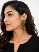 Royal Antique Jhumka Earrings for Women – Elegant Pakistani Earrings Design