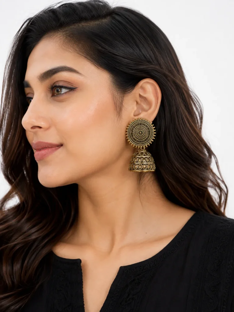Royal Antique Jhumka Earrings for Women – Elegant Pakistani Earrings Design