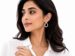Drop Earrings for Women with an elegant design and sparkling stones.