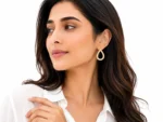 Luxury Drop Earrings for Women worn by a modern woman, elegant fashion earrings for weddings, parties, and everyday wear.