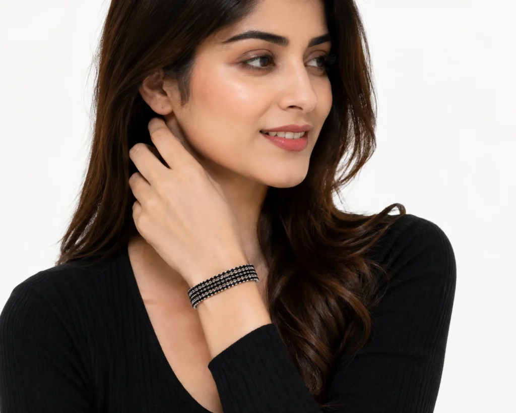 Multi-row stone bracelet for women