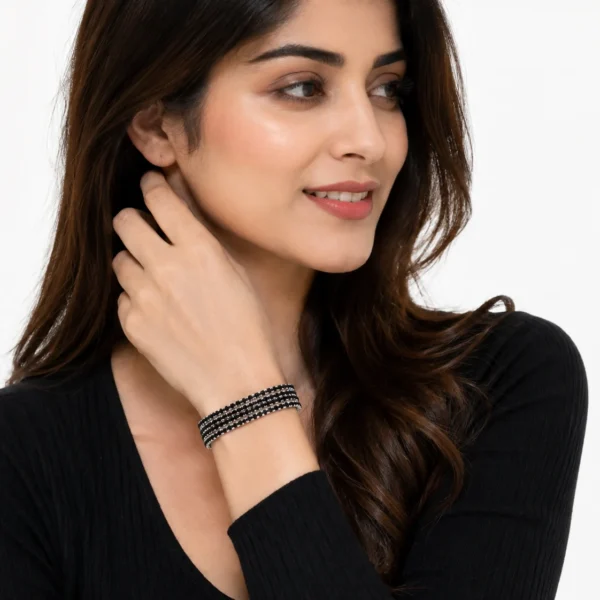 Multi-row stone bracelet for women