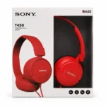 Sony T450 headphones red front box